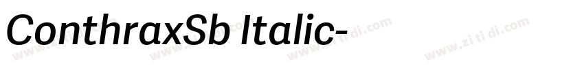 ConthraxSb Italic字体转换